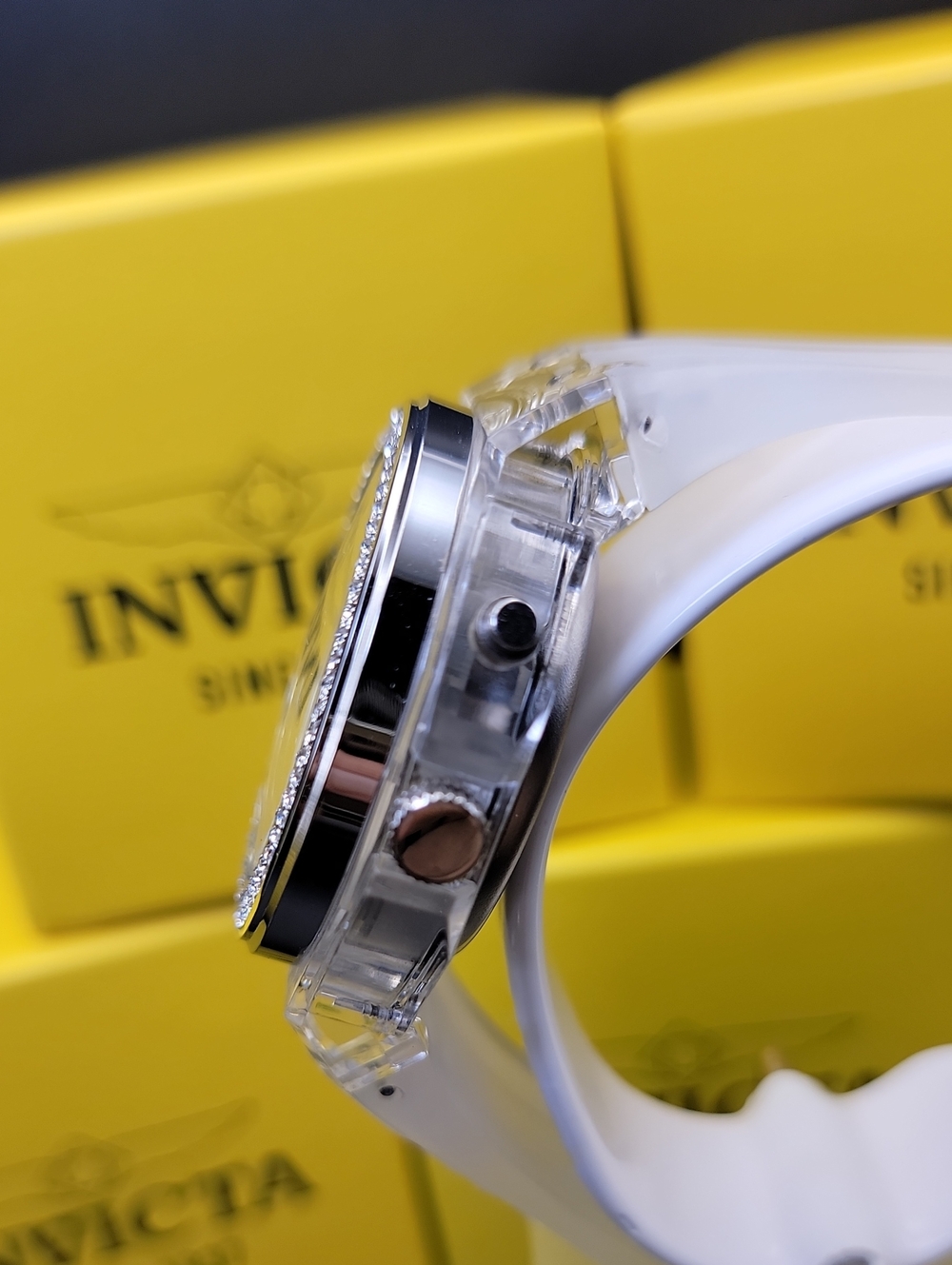 Invicta Celestial Light Up Ladys Watch 70306 Silver Rhinestone 45mm Unisex VIDEO - Picture 8 of 15